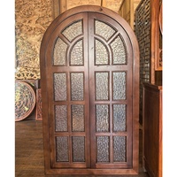 Grille de fenêtre verticale en bois de style européen personnalisée, étanche et anti-poussière, pour salon extérieur et utilisation en parc