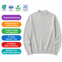 Pull en maille décontracté pour homme, col rond, personnalisé ODM/OEM - Couleur unie, manches longues, anti-plis et respirant, idéal pour l'hiver