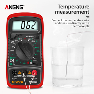 Multímetro Digital <span class=keywords><strong>ANENG</strong></span> AN8205C, <span class=keywords><strong>Amperímetro</strong></span> AC/DC, Voltímetro, Ohmímetro, Termopar, Pantalla LCD Retroiluminada, Portátil, 4 Dígitos, 10A, 600V, Bajo Consumo - Product Image 4