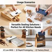 Mini-scelleuse thermique portable rechargeable pour la conservation des aliments, outil de scellage de cuisine pour garder les aliments frais plus longtemps
