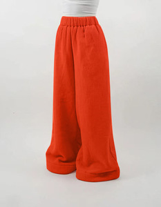 European and American Women's <strong>Pants</strong> Winter Warm <strong>Wool</strong> <strong>Pants</strong> Casual Wide Drawstring Street Women's Clothing Designer Customization - Product Image 4