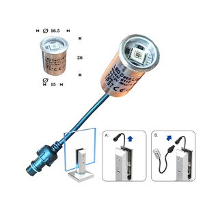 1.5W RVB encastré 12V garde-corps en verre lumières LED lumières de pont extérieur étanche pour marches escalier patio <span class=keywords><strong>piscine</strong></span> <span class=keywords><strong>Kit</strong></span> d'éclairage de pont - Product Image 2
