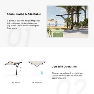 Auvent de toit rétractable de luxe en acier carbone motorisé imperméable pour café et restaurant - Product Image 3