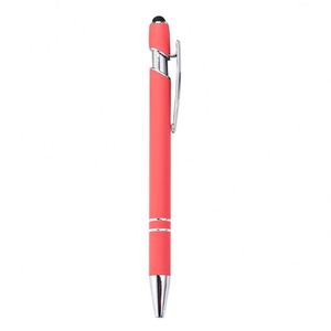 CustomBusiness Gifts Ball Point Soft Cover Promotional Metal Rubberized Ballpoint <b>Pen</b> Aluminum Touch Stylus Custom Logo <b>Pens</b> - Product Image 4