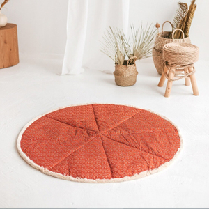 Fabricant de tapis d'activité rond matelassé personnalisé tapis de gymnastique en coton pour bébé <span class=keywords><strong>coussin</strong></span> de décoration de chambre de temps de ventre - Product Image 2