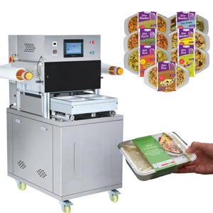 Machine d'emballage sous vide sous film pour plats préparés, fruits de mer, poisson, crevettes, <span class=keywords><strong>prix</strong></span> usine, machine de scellage sous vide sous film pour barquettes de plats préparés - Product Image 1