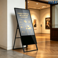 Pantalla LCD para Suelo HRAY con Carcasa de Aluminio para Publicidad en Interiores de Centros Comerciales y Hoteles, Servicio de Logotipo Personalizado OEM ODM