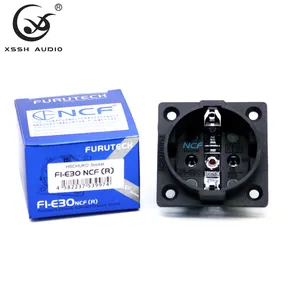 Güç çıkışı FI-E30 HIFI ses bakır kaplama rodyum nötr AC 250V 16A ab Euro 2Pin IEC giriş Ultimate H Schuko şasi soket