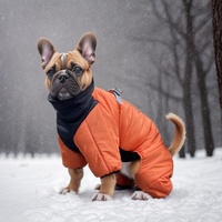 Juicepet Manteau d'hiver pour chien, chaud, coupe-vent, imperméable, réfléchissant, en polyester imprimé, combinaison de neige matelassée à quatre pattes