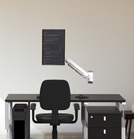 Écran LCD mural à bras unique noir T9-GA01-W-PLUS pour poste de travail des infirmières 15 ''-32'' Moniteurs Nouveau produit