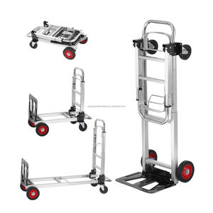 Chariot <span class=keywords><strong>pliant</strong></span> robuste en aluminium, chariot à main polyvalent, chariot à sac, chariot de courses sur roues pour le camping et les festivals - Product Image 5