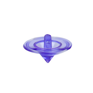 Trompo giratorio de plástico transparente para niños de 4 a 6 años, mini juguete de regalo con diseño de borde de encaje - Product Image 1