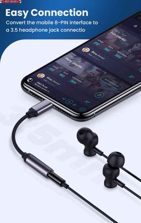 Custom Mini 3.5mm AUX Cable Adapter for  Phone 13 12 Pro Adapter Headphone Audio Splitter Connector Adapter