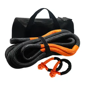 Kit d'outils tout-terrain sac à main manille souple avec corde de remorquage de récupération de corde en nylon