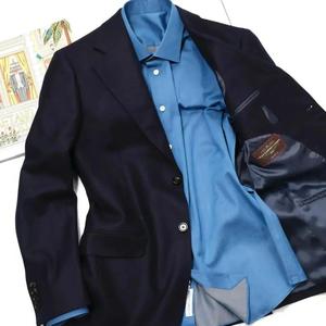 Ensemble de Costume Formel <span class=keywords><strong>Bleu</strong></span> <span class=keywords><strong>Marine</strong></span> pour <span class=keywords><strong>Homme</strong></span>, Style Italien Personnalisé, 100% Laine Respirante, <span class=keywords><strong>Blazer</strong></span> et Pantalon de Haute Qualité pour Affaires et Mariages - Product Image 3