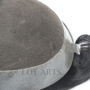 1B #   Parrucchino <span class=keywords><strong>da</strong></span> <span class=keywords><strong>uomo</strong></span> in capelli umani Remy indiani neri, base liscia con PU perimetrale, 100% vergini, senza grovigli - Product Image 5