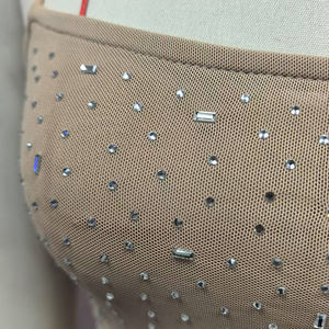 Venta al por mayor de vestidos de noche estampados para mujer con cordones en la espalda de diseño de malla vestidos de fiesta de las mujeres para la madre y las niñas capilla tren - Product Image 6