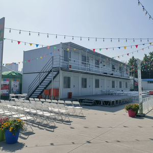 Maison conteneur en acier détachable avec <span class=keywords><strong>panneau</strong></span> sandwich de conception industrielle pour usage extérieur, bureau, <span class=keywords><strong>appartement</strong></span> (2-4 étages), respirante - Product Image 1