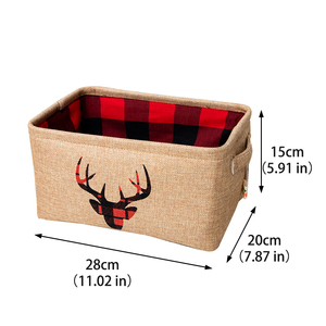 In feltro di poliestere pieghevole per uso domestico cesto per la biancheria a forma quadrata con manici per bambini sacchetti per l'imballaggio di <span class=keywords><strong>natale</strong></span> Festival - Product Image 6