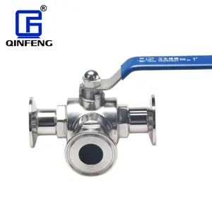 High Quality Best Price Sanitary Stainless Steel Tri Clamp 3 Way Manual Ball Valve Food Grade Ball Valve