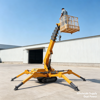 Grue araignée polyvalente certifiée CE à faibles émissions, alimentée par batterie, pour la location dans le secteur de la construction, avec système de sécurité