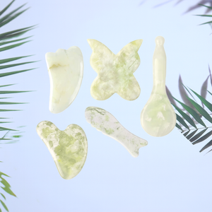 Juego de Gua Sha de Jade Verde, Piedra Natural Lisa, Tabla de Masaje Facial, Herramientas de Raspado para Relajación Corporal y de Pies, Gua Sha Frío - Product Image 6