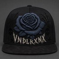 Casquette Snapback à visière plate, brodée, 5 panneaux, style Trucker, avec face avant en mousse et filet, style West Coast Gothic Chicano Urban Streetwear, en gros
