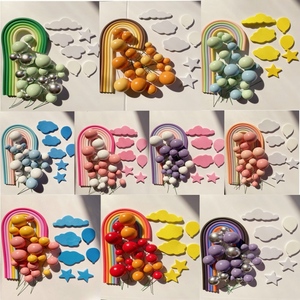 Decorazione per <span class=keywords><strong>Torta</strong></span> Arcobaleno Fai-da-Te <span class=keywords><strong>con</strong></span> <span class=keywords><strong>Palloncini</strong></span> e Palline di Schiuma per Baby Shower, Compleanno, Anniversario, Forniture per Decorazioni Torte Colorate - Product Image 3