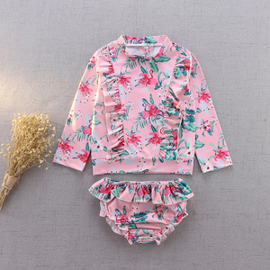 Nouveau maillot de bain pour enfant, bikini pour fille et bébé, ensemble de maillot de bain à manches longues avec protection solaire, maillots de bain pour enfants, maillots de bain pour filles - Product Image 5