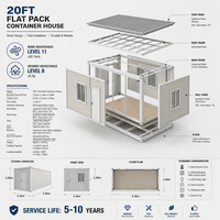 Maisons conteneurs modulaires préfabriquées démontables, construction à panneaux sandwich, design industriel pour le camping et les travailleurs