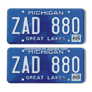 Décoration des États-Unis Plaque d'immatriculation en métal Vintage Retro Tin Plate Car Decor Number Plate 12inch 6inch - Product Image 2