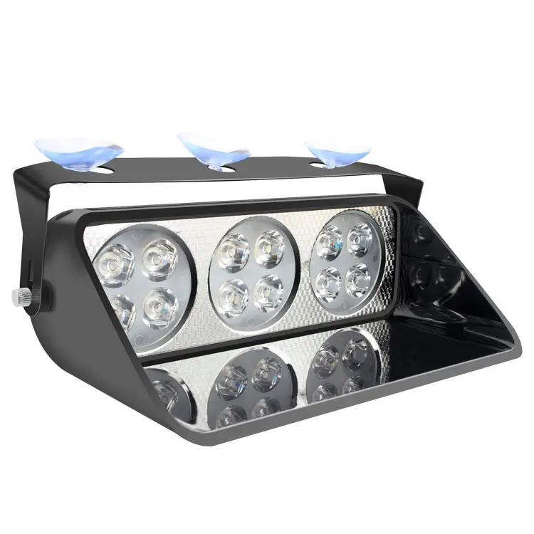 A80 S14 12LED visiera stroboscopica luce Multi-flash pattern con presa e ventosa LED luce stroboscopica 12V