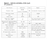 Module amplificateur de puissance RF 50W 350-450MHz LoRa GaN, module anti-drone haute puissance, module anti-FPV