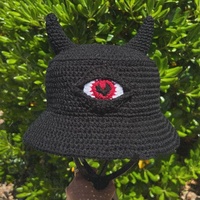 Gorro de Punto con Diseño en Relieve, Estilo Vintage, 100% Algodón, Multitalla, Unisex, Talla Grande, para Halloween y Cosplay, Fabricación OEM/ODM