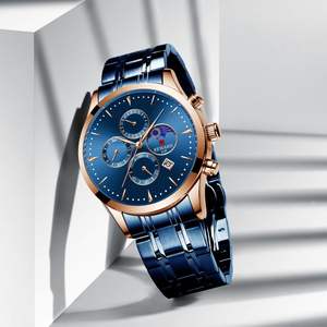 Montres à quartz pour hommes, vente chaude, luxe, <span class=keywords><strong>cadeau</strong></span> tendance, bon marché, résistantes à l'eau - Product Image 3