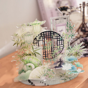 Colorful Exquisite Character Design Custom Anime Figure Background Acrylic Standee Chinese Style Fans' Collection Plastic Crafts