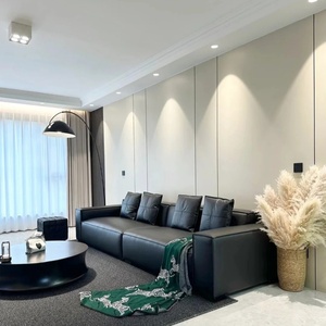 Panel de Pared de Chapa de Madera de Bambú de 5 mm, Diseño Moderno, Impermeable, Resistente al Fuego, <span class=keywords><strong>para</strong></span> Interiores, Hogar, Comercio, Entretenimiento, PVC - Product Image 4