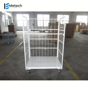 Nhiệm Vụ Nặng Nề Châu Âu Phong Cách Cán Lồng Logistics Với Bánh Xe Bền Có Thể Gập Lại Dây Thép Lưu Trữ Lồng Pallet Đóng Gói Kho Sử Dụng - Product Image 6