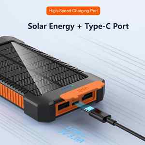 Batterie Externe Solaire Personnalisable 10000mAh, Étanche, Anti-Poussière, Antichoc, Type C, Chargeur 10W, Lampe de Camping – Direct Usine - Product Image 2