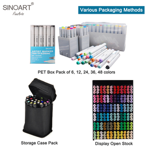 Rotuladores de doble punta de calidad para artista, marcadores de 120 colores personalizables lcohol, base NK - Product Image 3