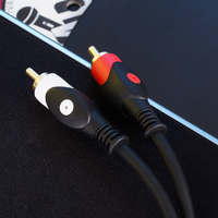 Câble audio HIFI à paire torsadée plaqué or 2XRCA mâle, cordon stéréo pour système de haut-parleurs de cinéma maison