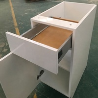 Armoires de cuisine en bois modulaires de haute qualité, assemblage en kit, panneaux plats, placage pour les constructeurs