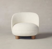 Fauteuil contemporain de luxe avec base en bois massif Chaise d'appoint pour chaises de salon Ensemble de canapés paresseux Meubles Hôtels Étude Maison
