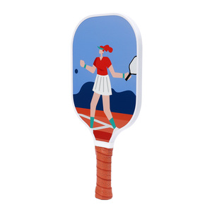 Juego de palas de Pickleball con pelotas y bolsa de transporte, mango antideslizante, equipo de entrenamiento al aire libre, forma estándar, material de fibra de vidrio - Product Image 4