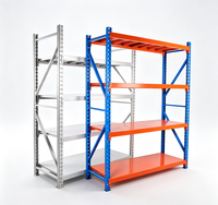 Étagère industrielle en acier sans boulons à usage moyen, rayonnage de stockage pour entrepôt, étagère de présentation métallique multi-niveaux pour la vente en gros
