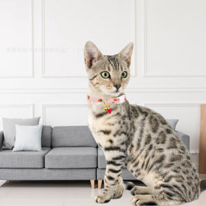 Nuevo Collar para Gato de Algodón, Cómodo, Transpirable, Moderno, Elegante y Noble, con Hebilla de Seguridad, Personalizable - Product Image 2