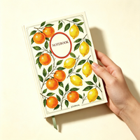 Carnet A5 à couverture rigide Orange Citron, Journal botanique aux fruits, Cadeau personnalisé, Carnet d'écriture