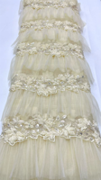 NI.AI Nouveau style Tissu en dentelle à sequins géométriques brodés, entièrement recouvert de sequins, tissu en dentelle perlée courte avec sequins