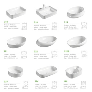 Lavabo da Appoggio Moderno in Ceramica con Texture Ondulata, Foro di Troppopieno, Resistente alle Macchie, Anti-Ingiallimento, Facile da Pulire, per Bagno - Product Image 5