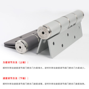 Hydraulic Hinges For Hidden Doors 180 Degree Black Aluminum Alloy Automatic Closing Damping Door Closers - Product Image 4